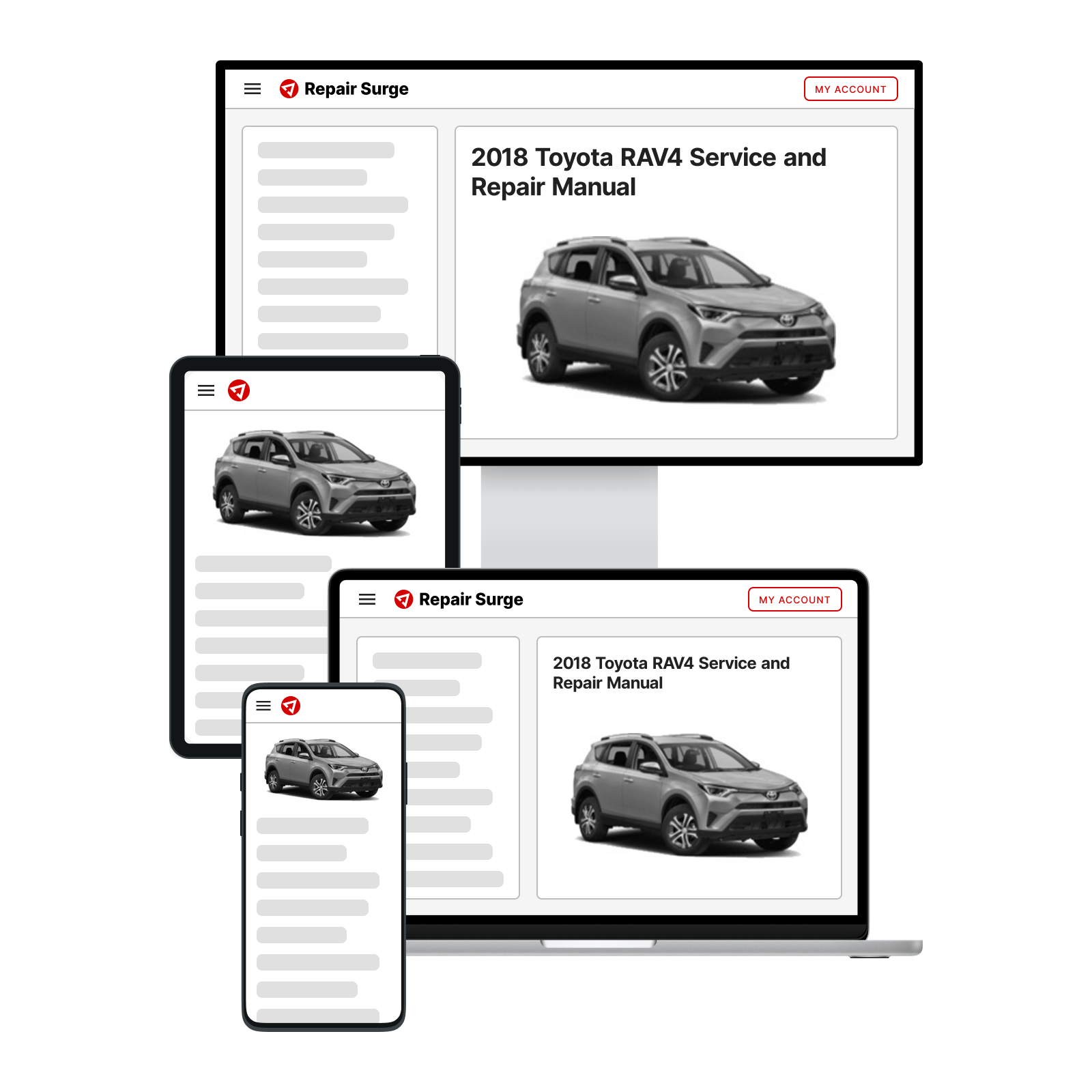 2018 Toyota RAV4 service and repair manual hero image