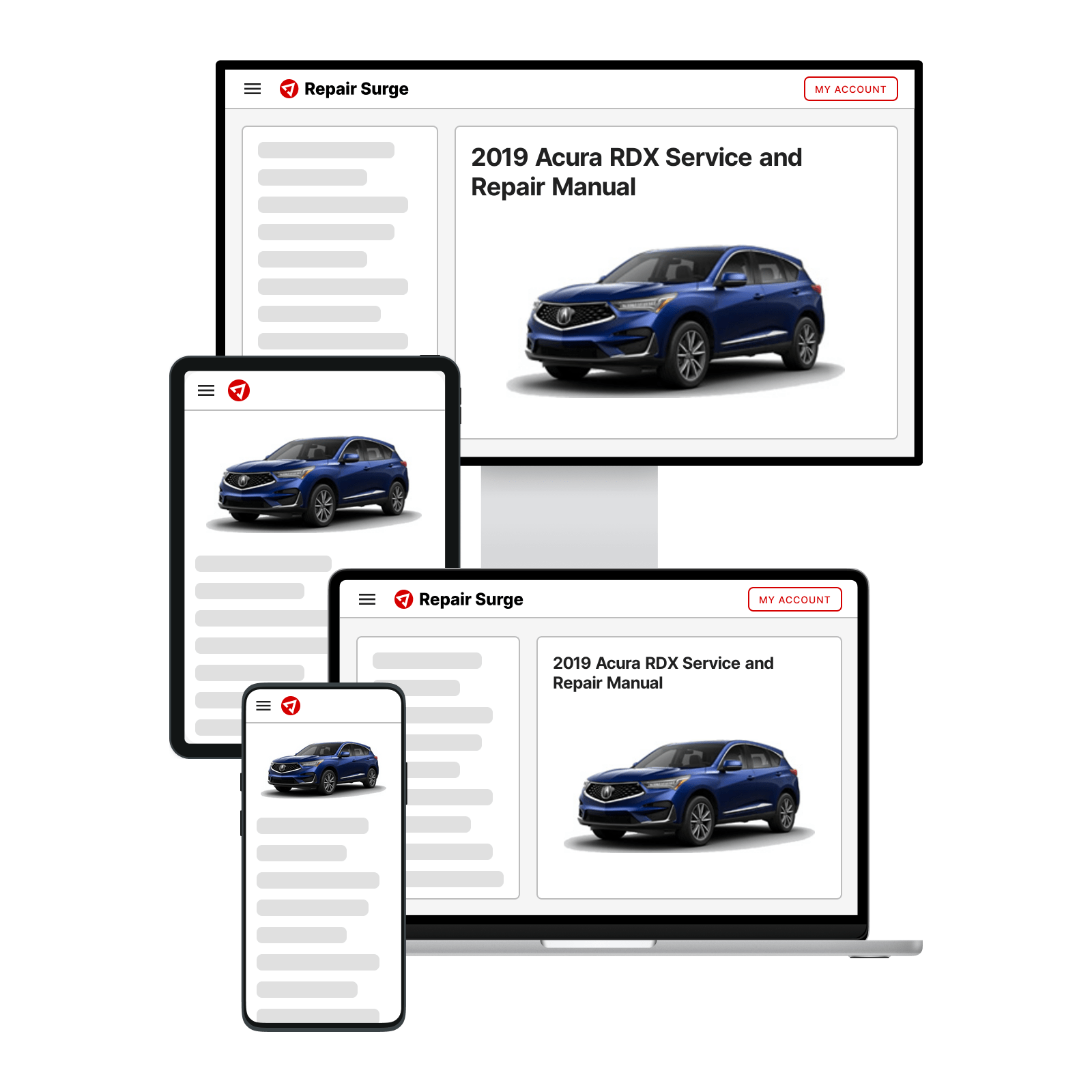 2019 Acura RDX service and repair manual hero image