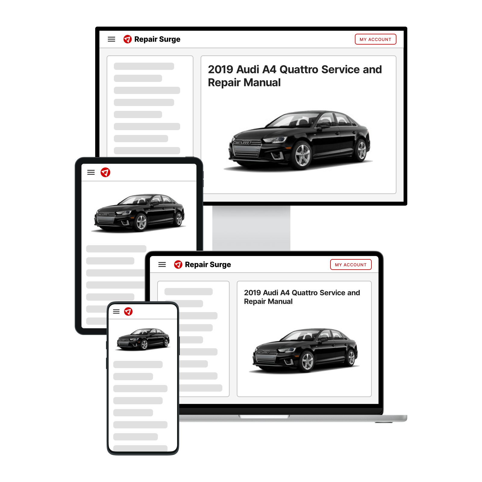 2019 Audi A4 Quattro service and repair manual hero image