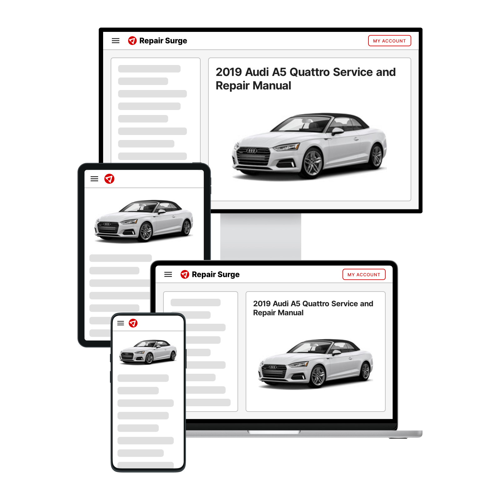 2019 Audi A5 Quattro service and repair manual hero image