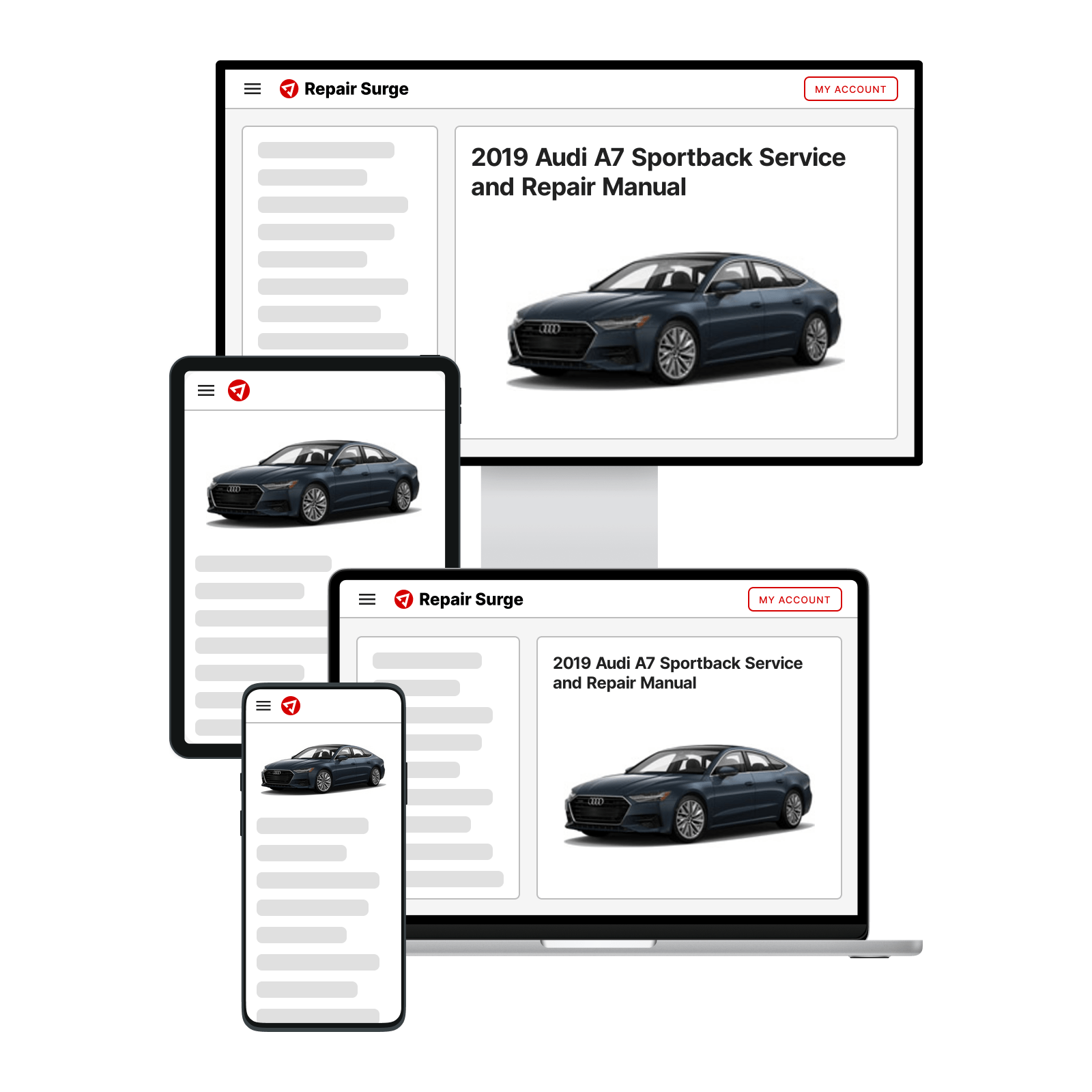 2019 Audi A7 Sportback service and repair manual hero image