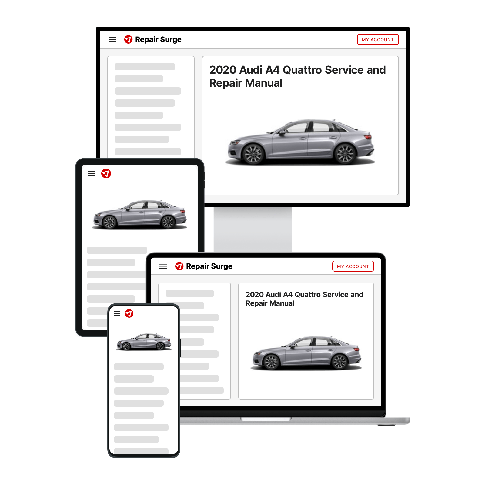 2020 Audi A4 Quattro service and repair manual hero image