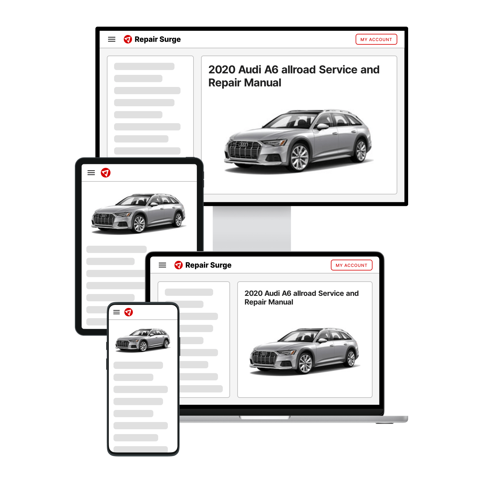 2020 Audi A6 allroad service and repair manual hero image