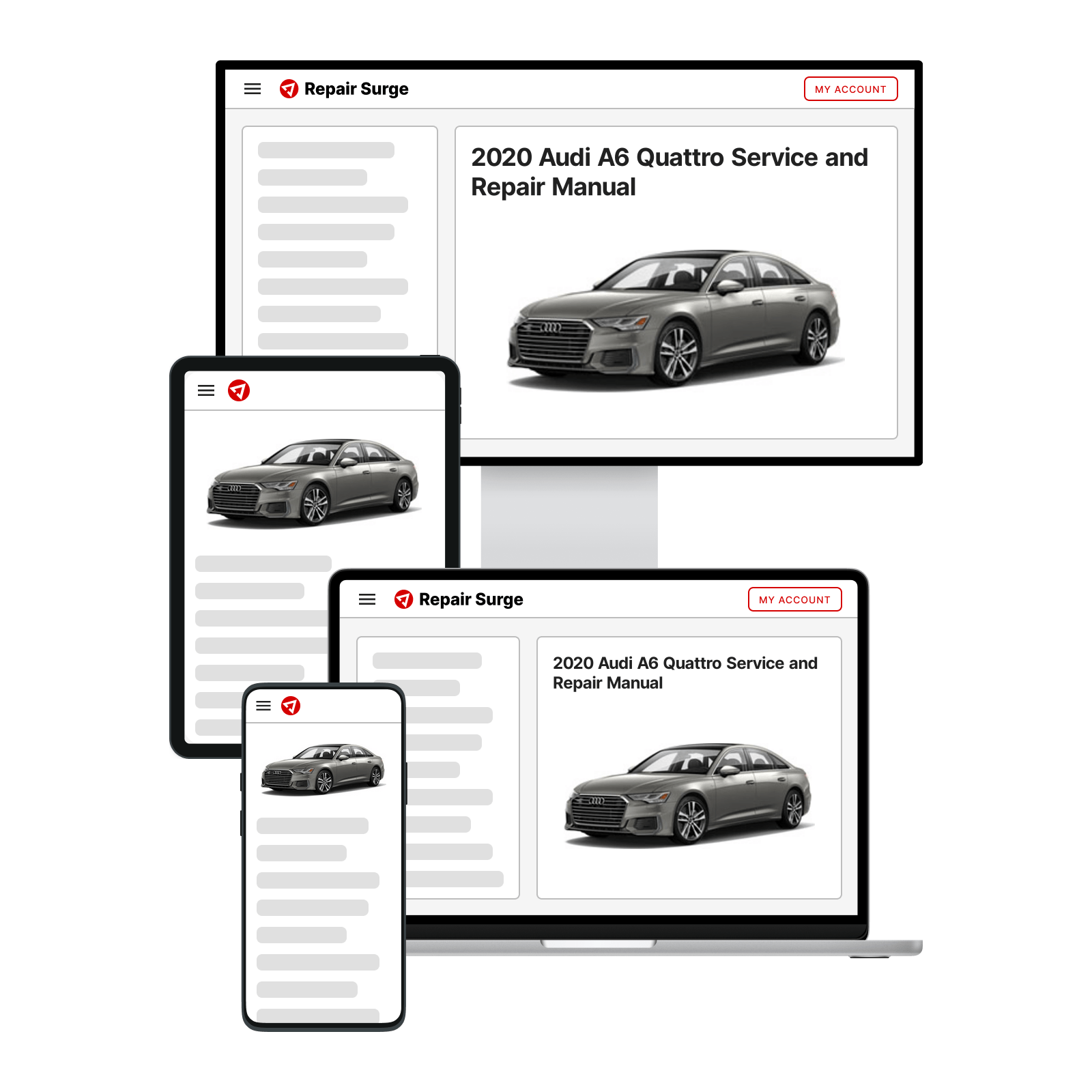 2020 Audi A6 Quattro service and repair manual hero image