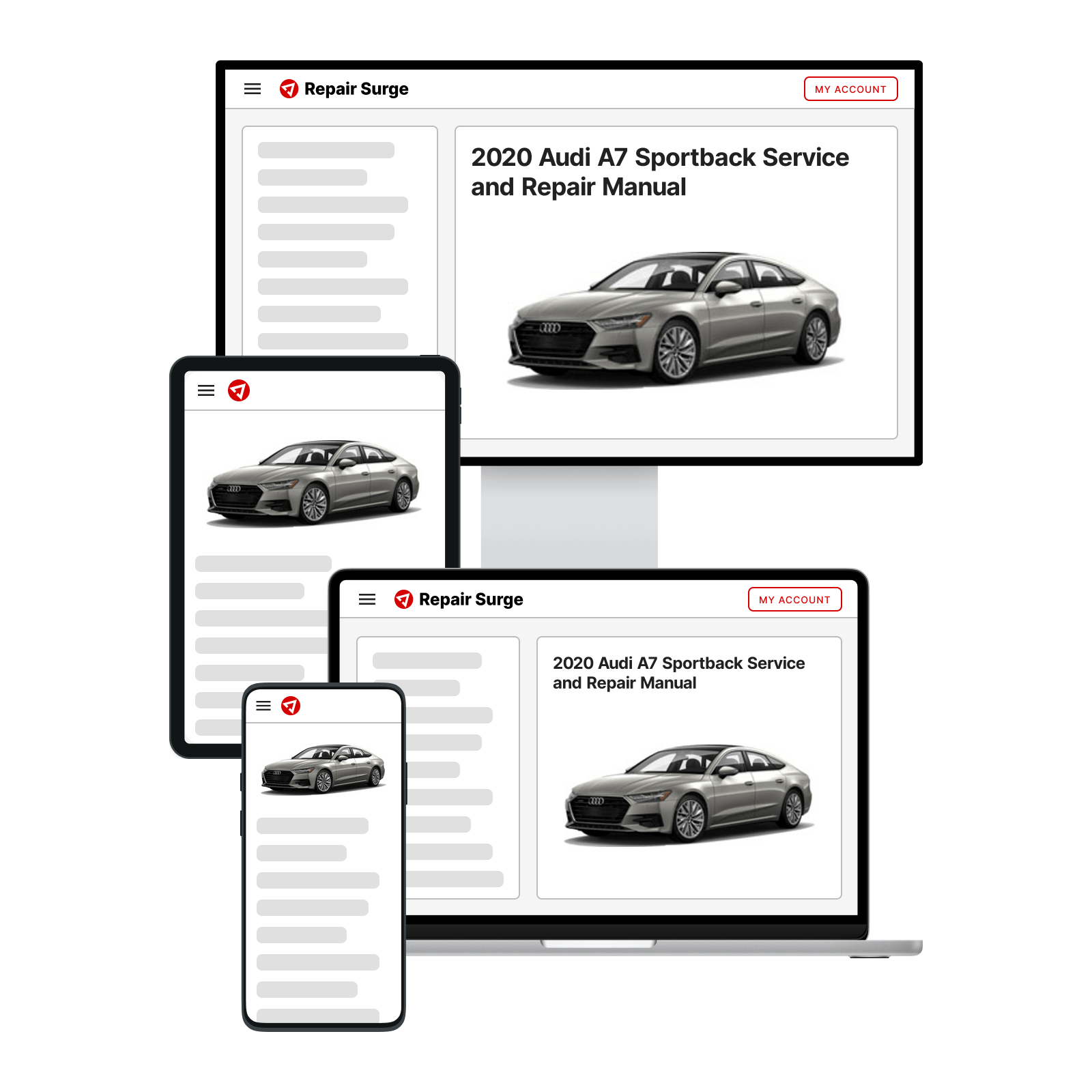 2020 Audi A7 Sportback service and repair manual hero image