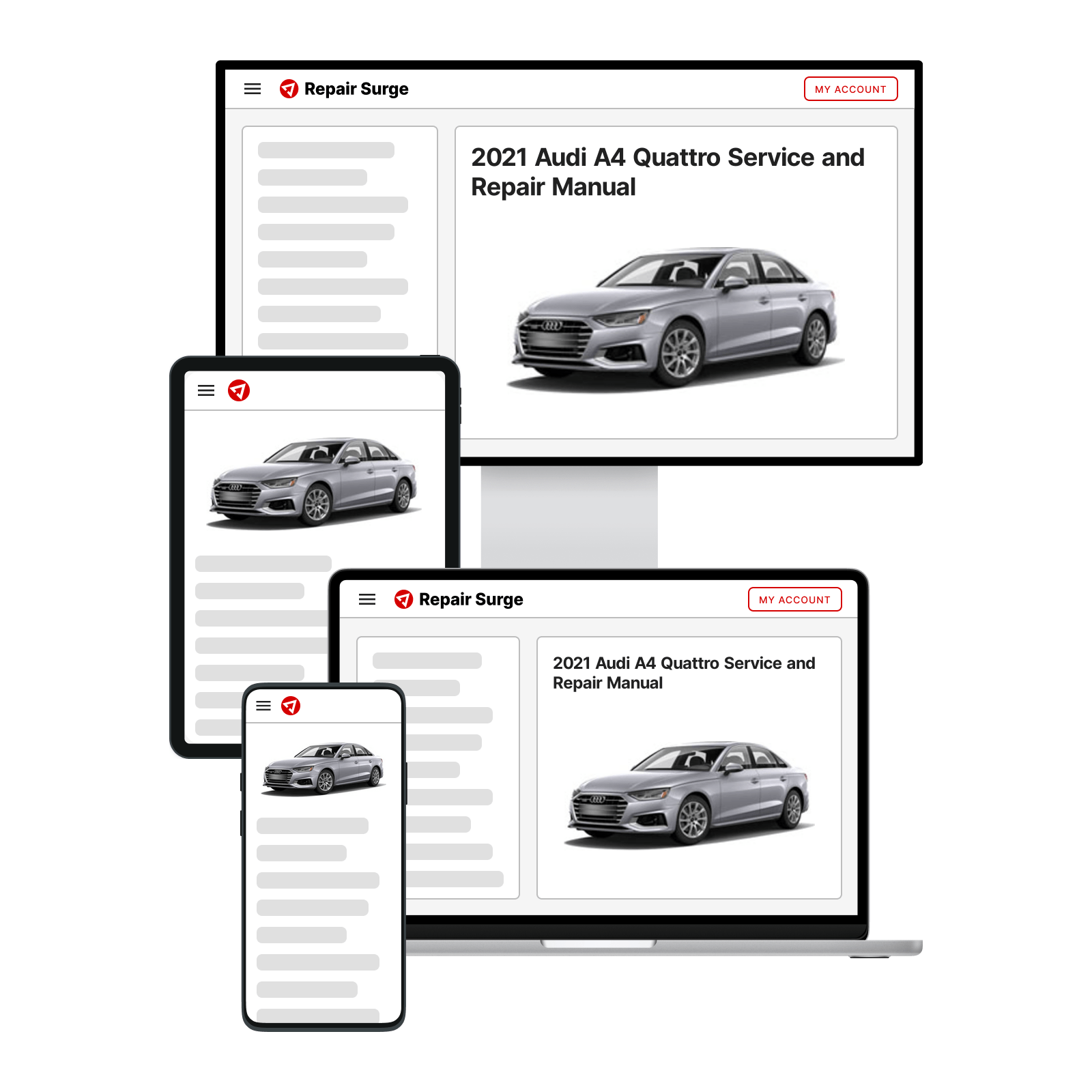 2021 Audi A4 Quattro service and repair manual hero image