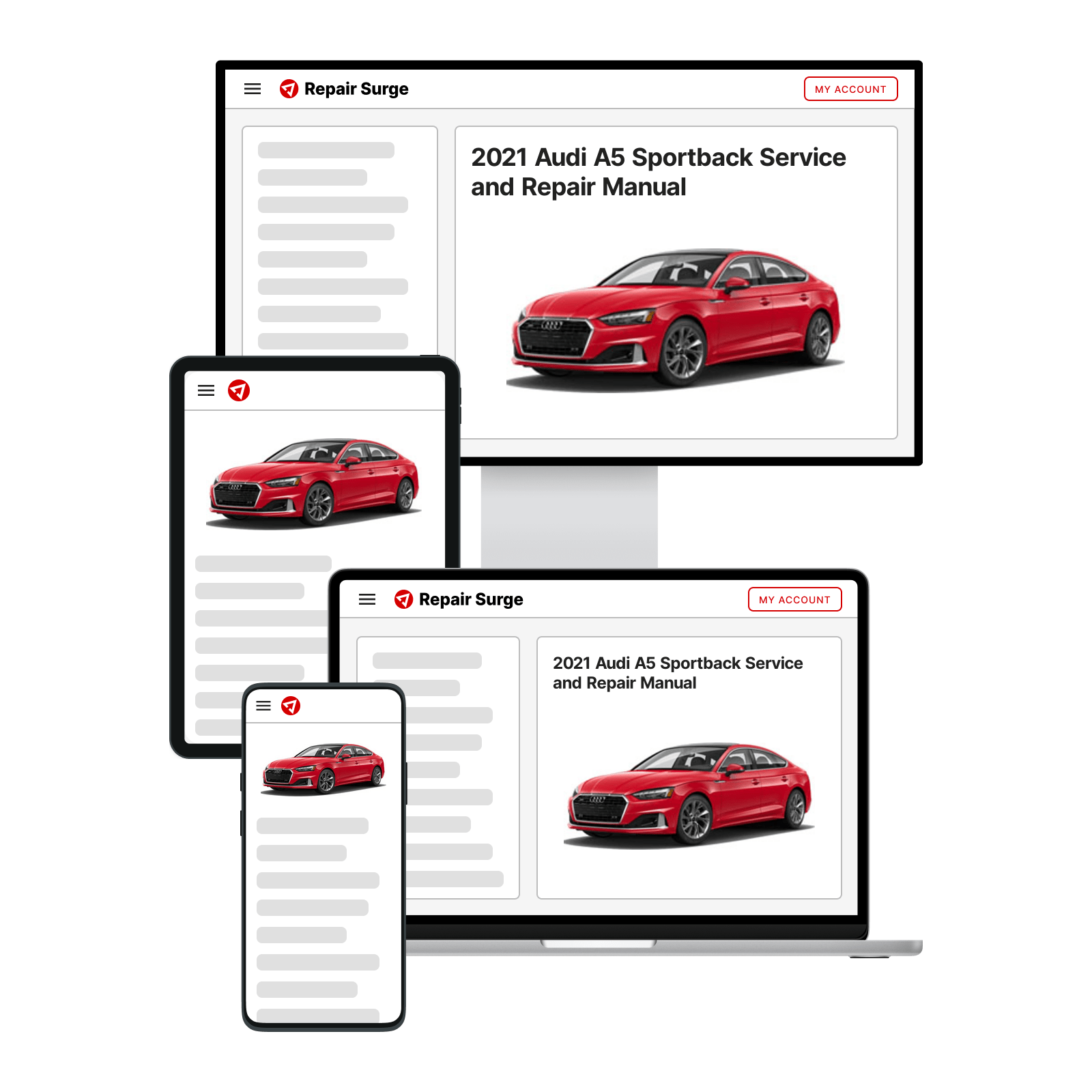 2021 Audi A5 Sportback service and repair manual hero image