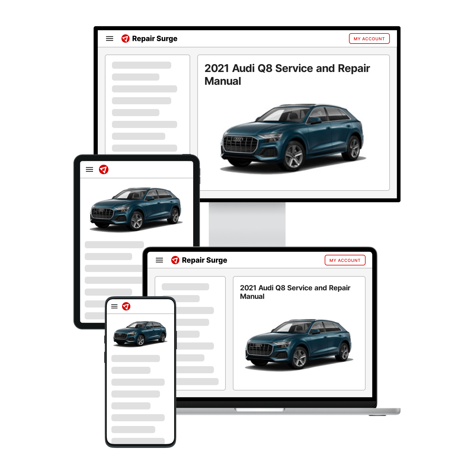 2021 Audi Q8 service and repair manual hero image