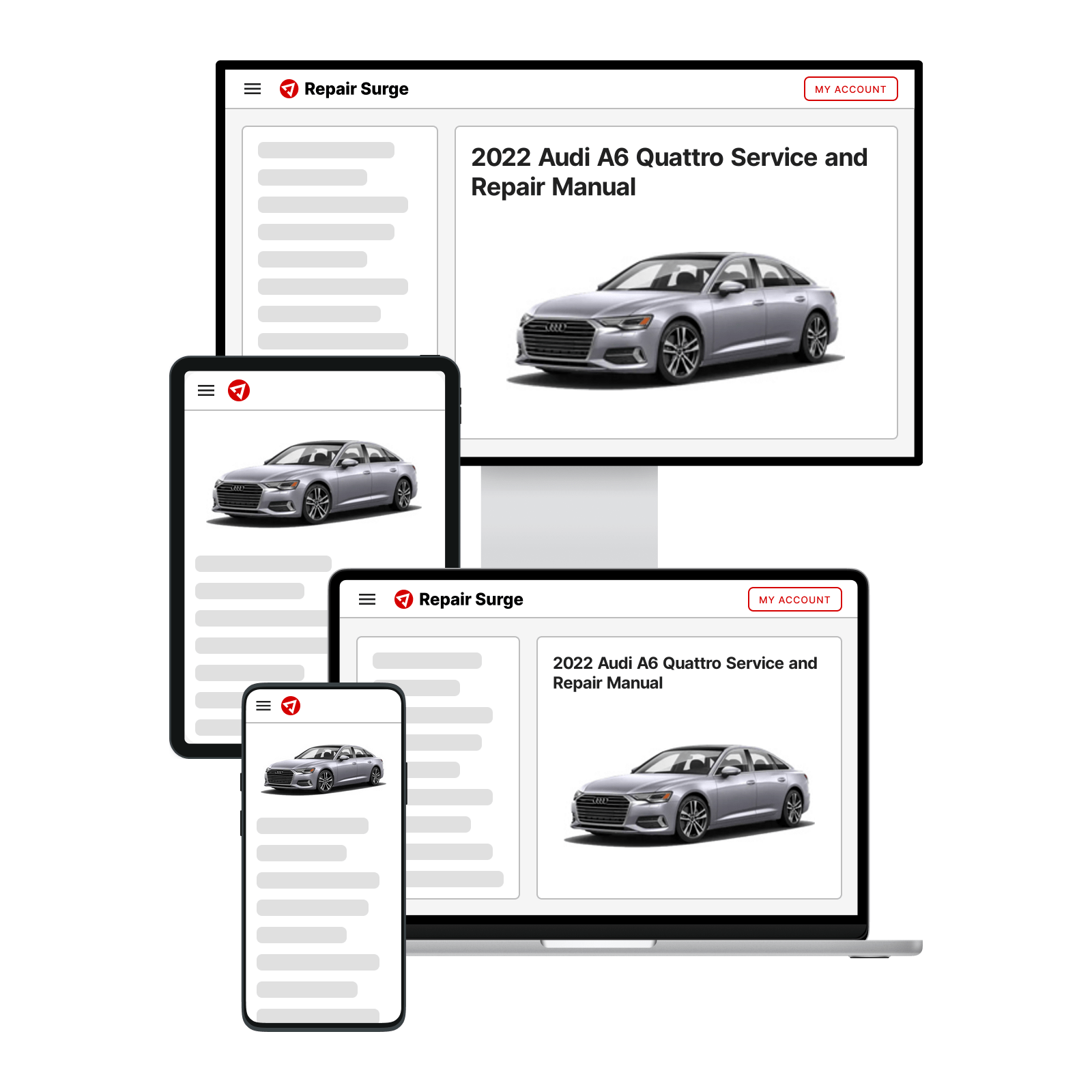 2022 Audi A6 Quattro service and repair manual hero image