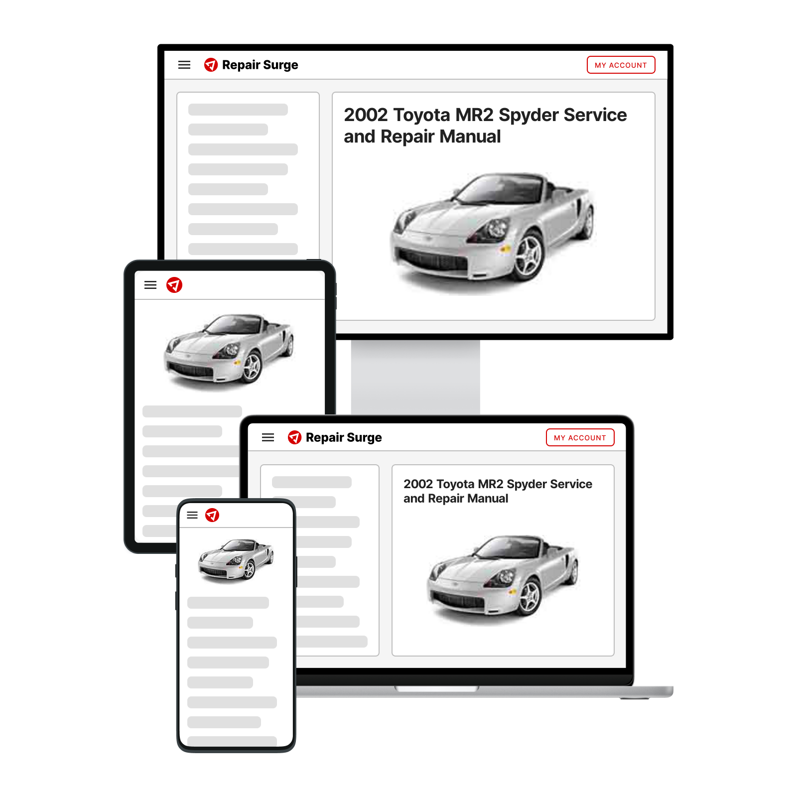 2002 Toyota MR2 Spyder Service and Repair Manual | Repair Surge