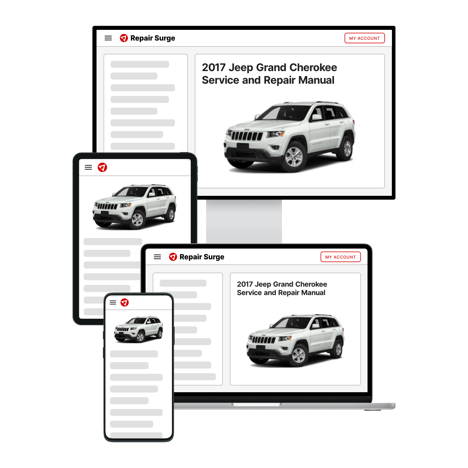 2017 Jeep Grand Cherokee Service and Repair Manual Repair Surge