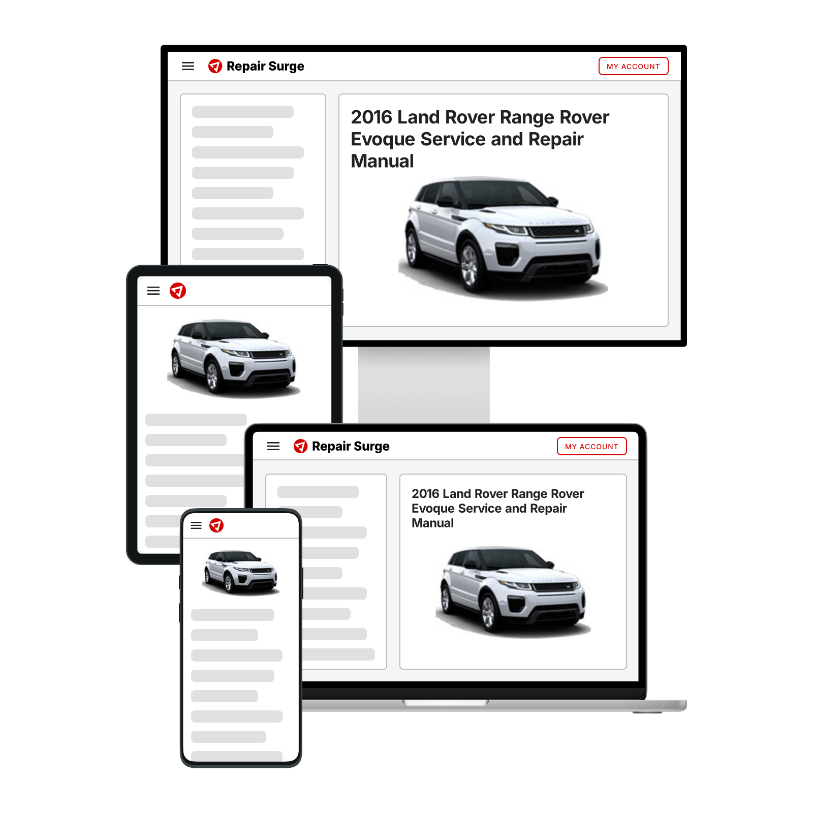 2016 Land Rover Range Rover Evoque Service and Repair Manual