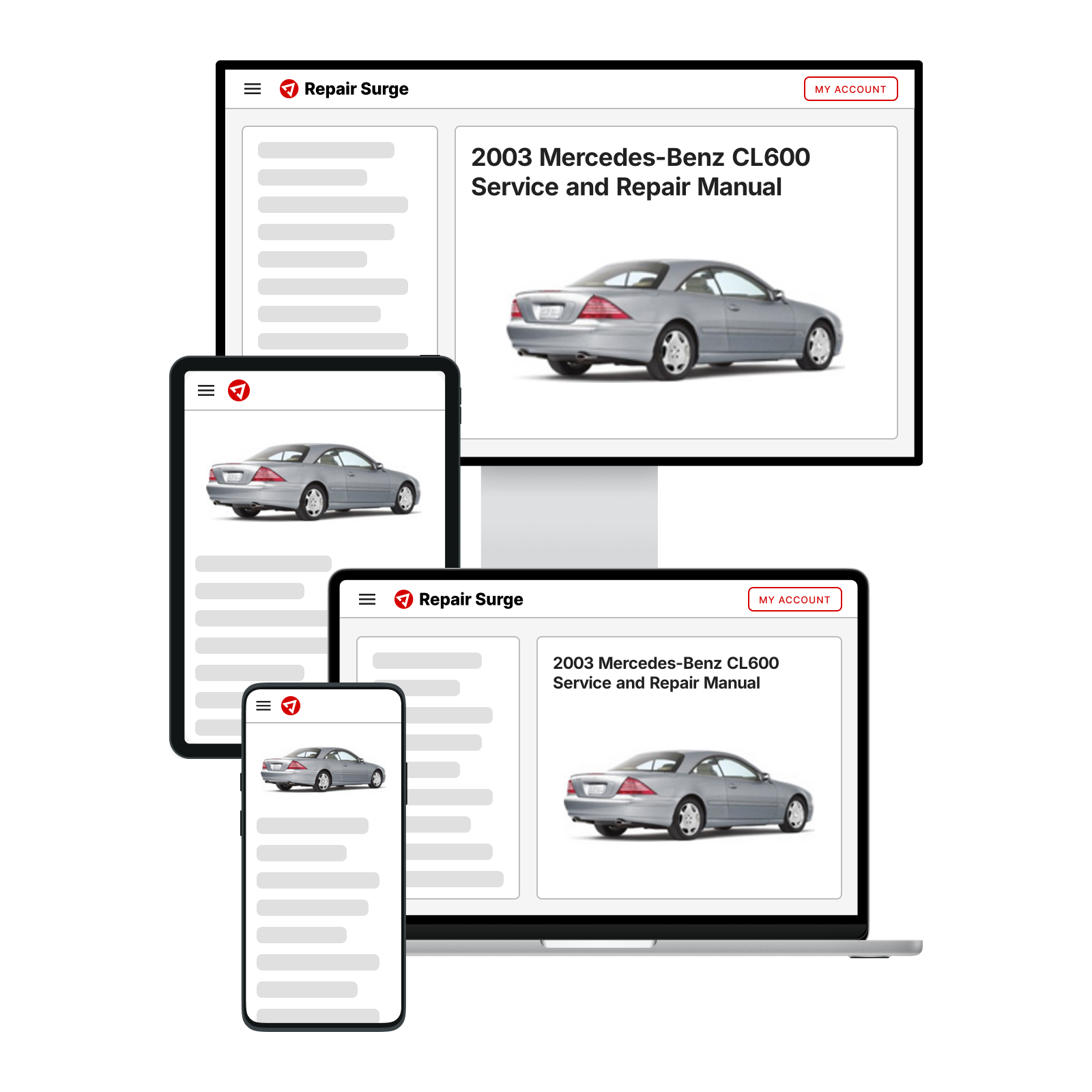 2003 Mercedes-Benz CL600 Service and Repair Manual | Repair Surge