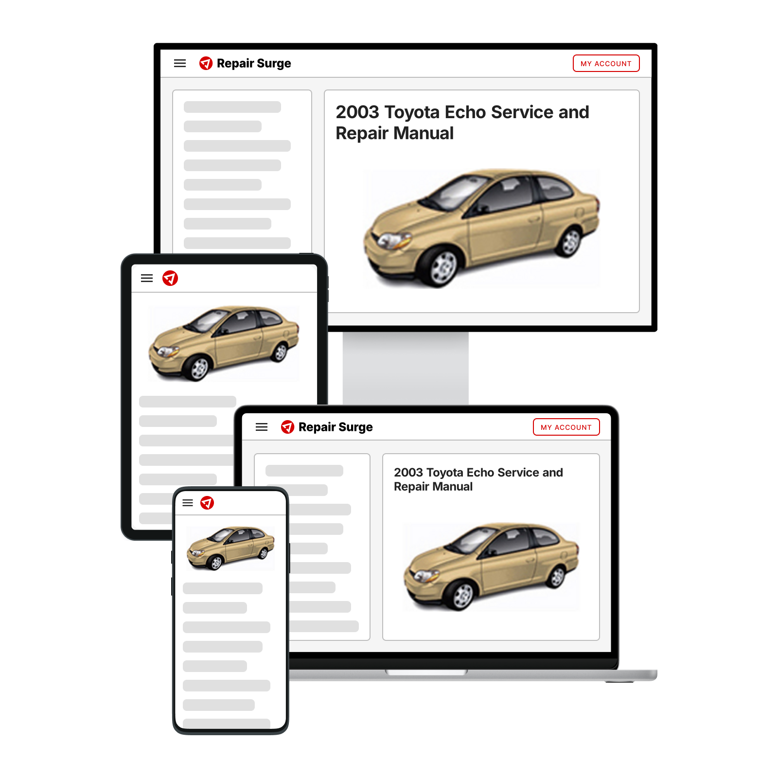 2003 Toyota Echo Service and Repair Manual | Repair Surge