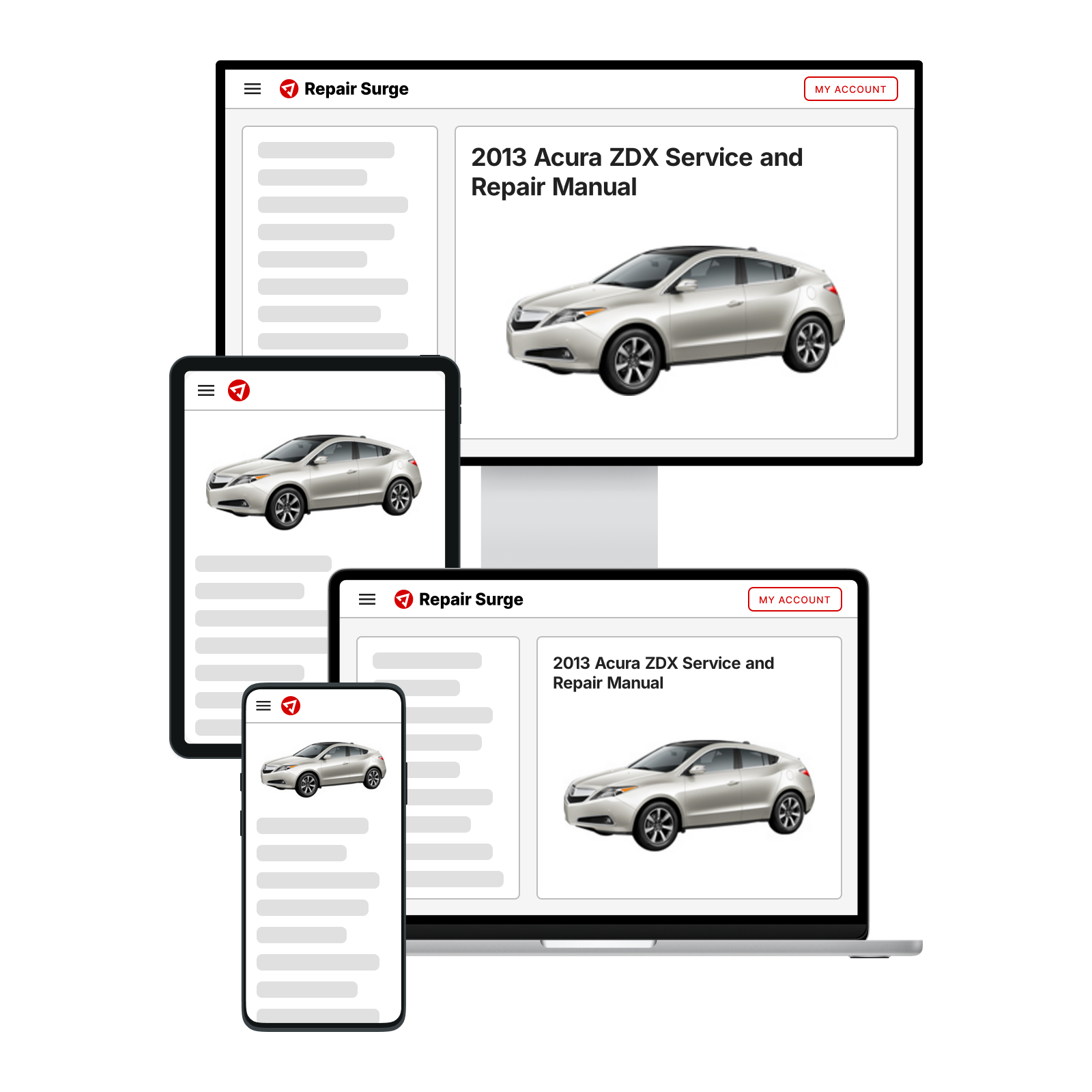 2013 Acura ZDX Service and Repair Manual | Repair Surge
