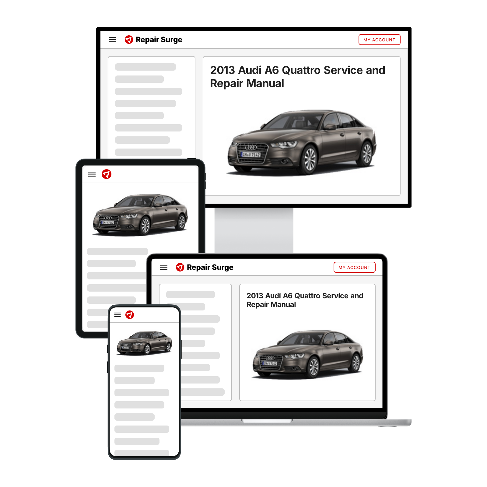 2013 Audi A6 Quattro Service and Repair Manual | Repair Surge