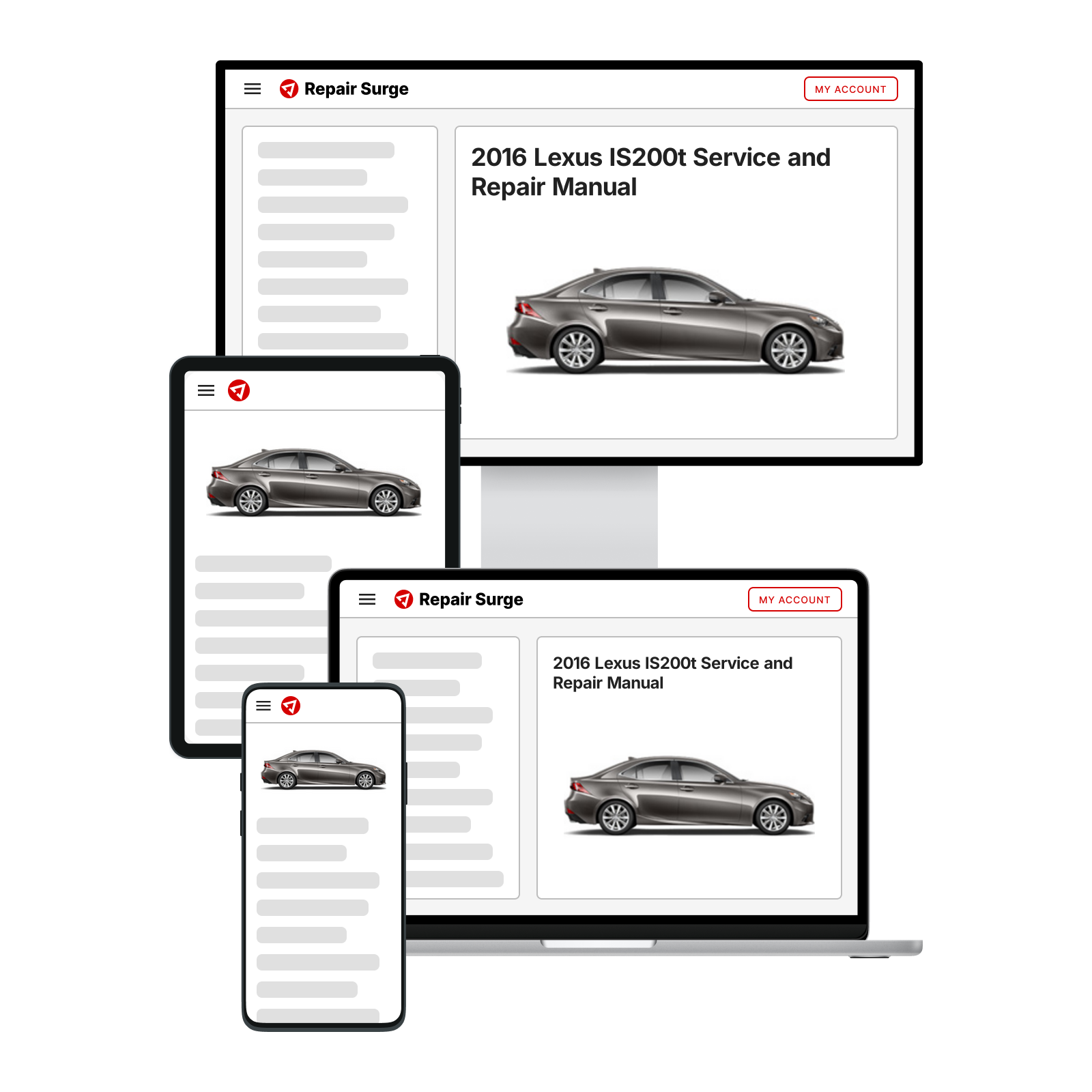 2016 Lexus IS200t Service and Repair Manual | Repair Surge