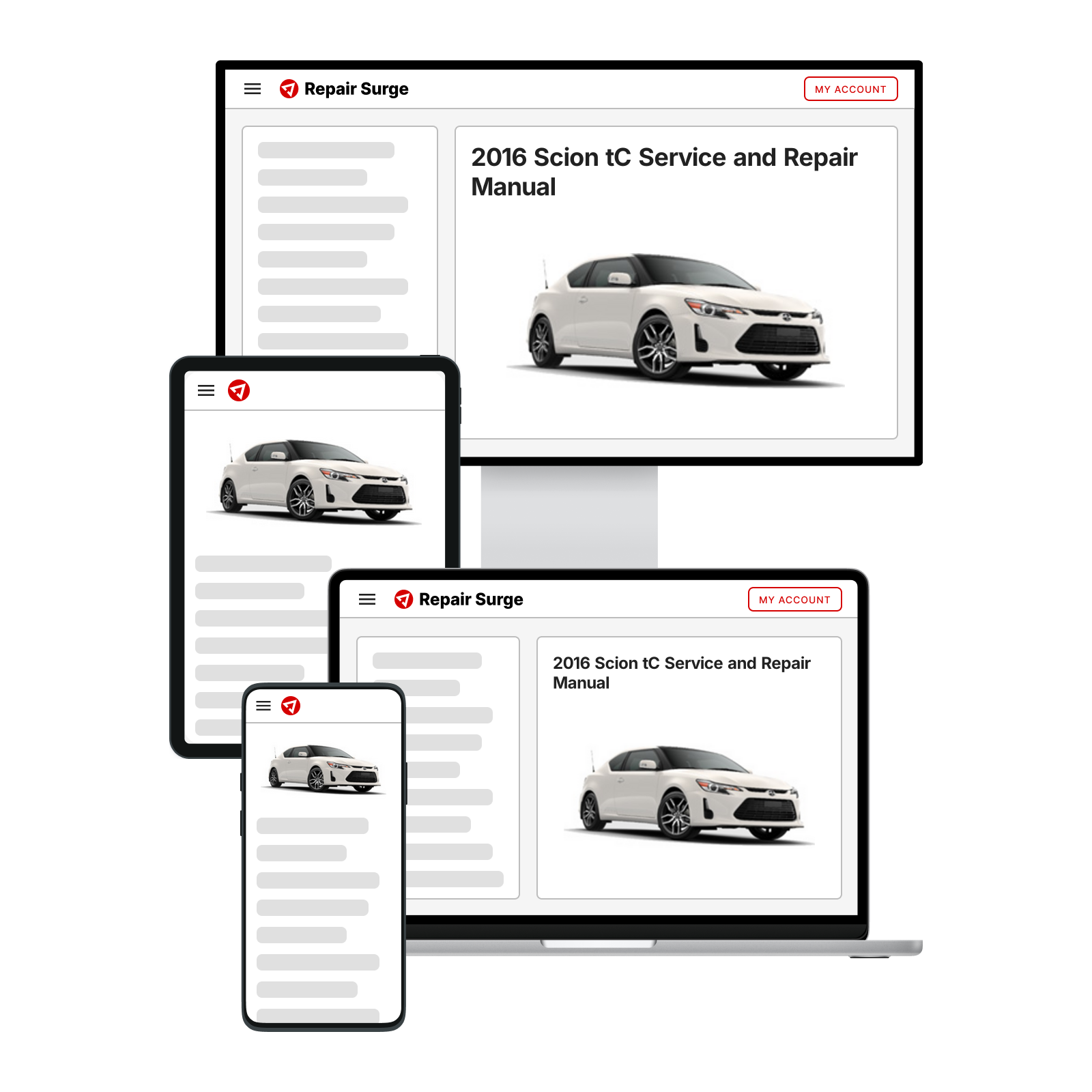 2016 Scion tC Service and Repair Manual | Repair Surge