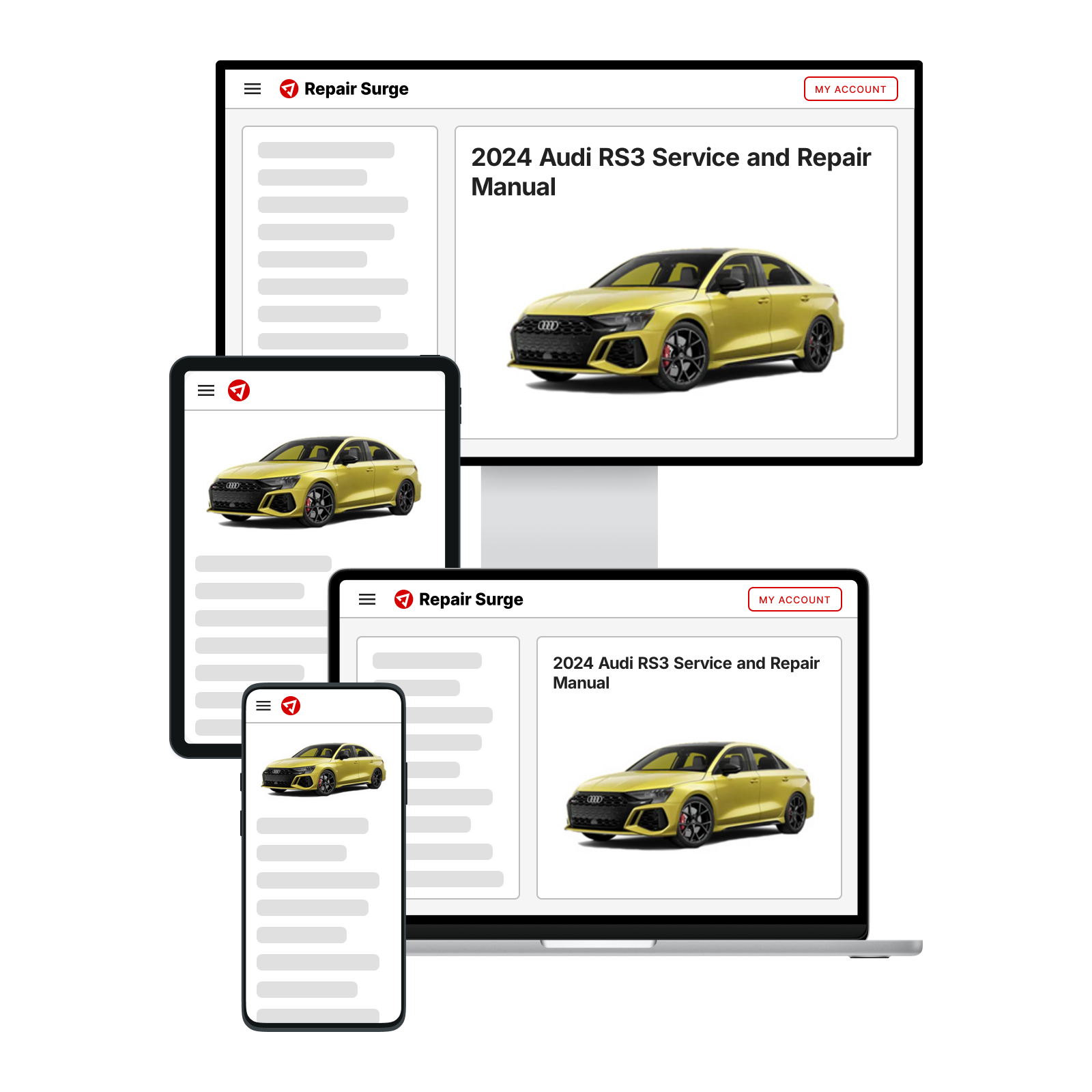 Audi RS 3 カタログ・マニュアル 2024 Audi RS3 Service and Repair Manual | Repair Surge