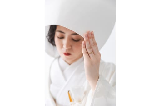 最後に綿帽子も