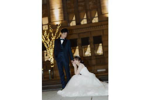 イルミネーション前で・・・