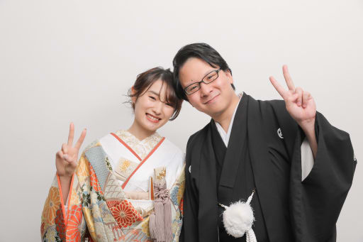 仲良くピース