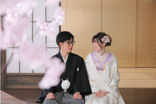 縁側で