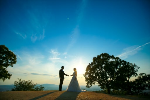 いつみてもきれいな若草山のサンセット