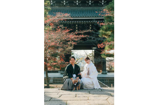 ワンちゃんも一緒に撮影！