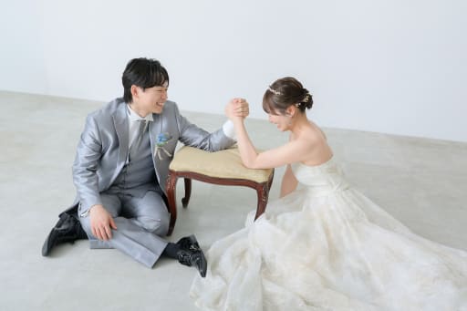 スタジオの真ん中で、真剣勝負！？
