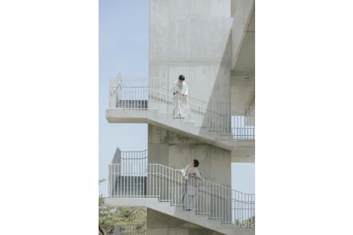 階段を活かした撮影も！
