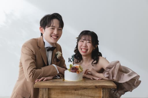 ケーキと一緒に