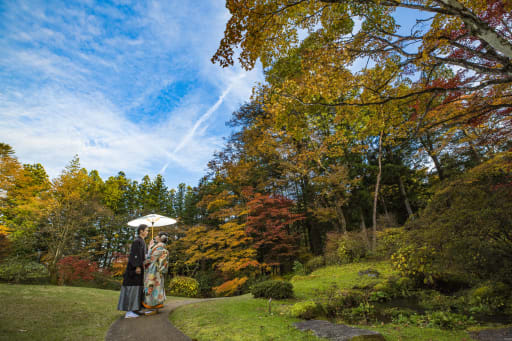 様々な色味の紅葉を！