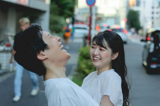  場所探してる時に二人が楽しそうに遊んでいたので。