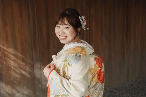 振り向き笑顔◎