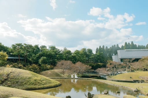 広大な芝生エリアで♡