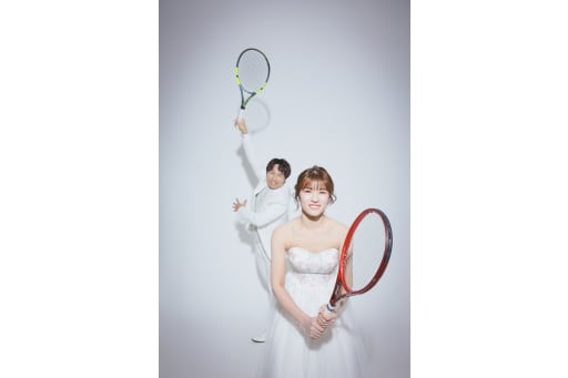 ふたりの趣味、テニスで勝負！