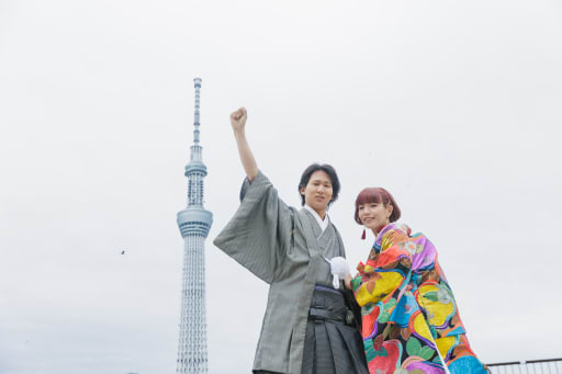 スカイツリーとパシャリ