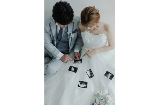 トレーンに広がるエコー写真