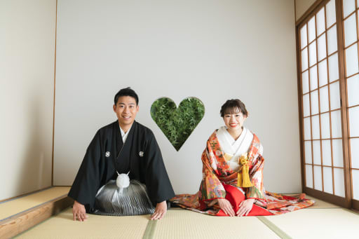 ハートのいの目窓で