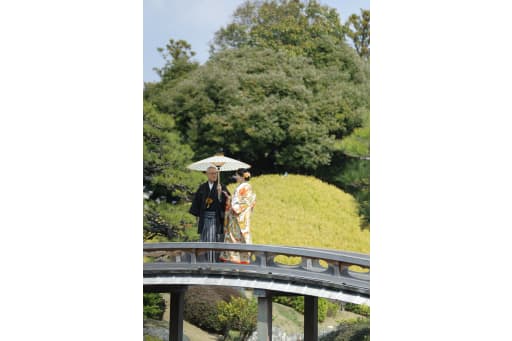 相合傘で