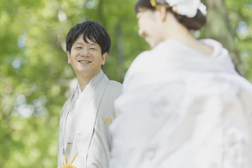 新郎様の笑顔も