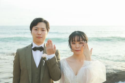 リクエストの結婚しましたのポーズ。