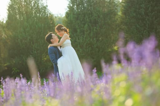 ブルーサルビアと一緒に