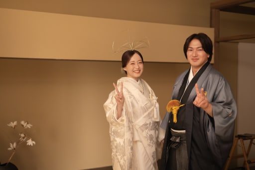 屋内庭園でオフショット