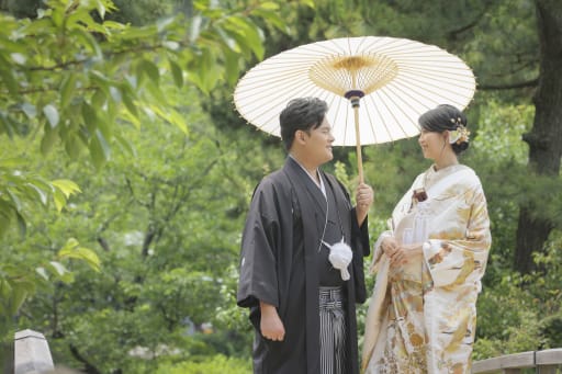 相合傘をしながらお話