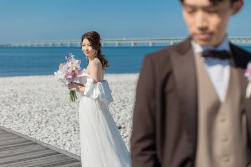 ちらっと新婦様