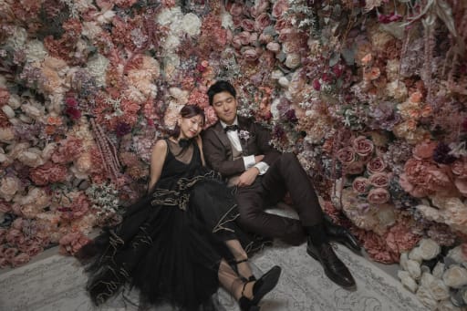 クールなお花壁！