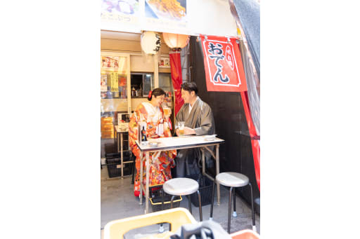 風情ある居酒屋にて