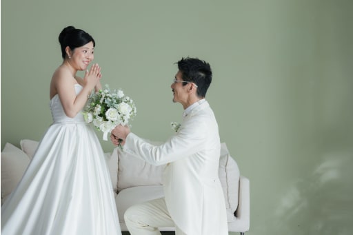 ブーケをプレゼント